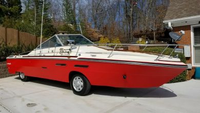 Ce bateau est monté sur roues