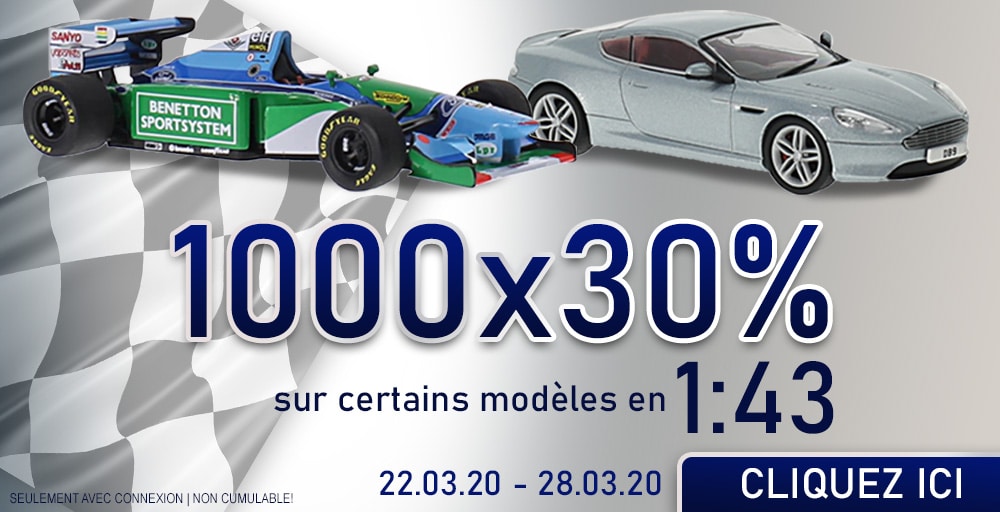 Modelcarworld remise sur 1 000 miniatures au 1/43