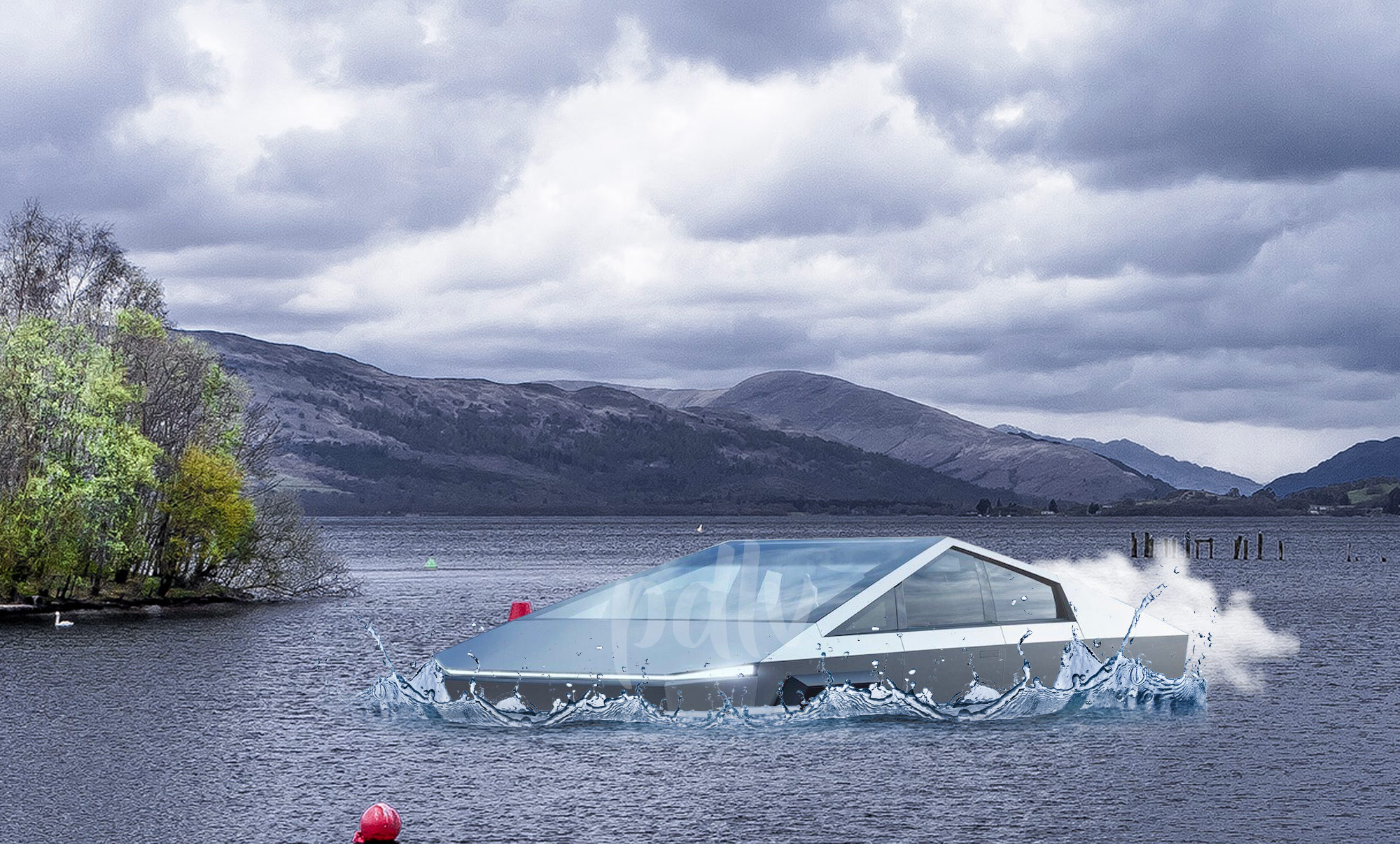 Tesla Cybertruck amphibie