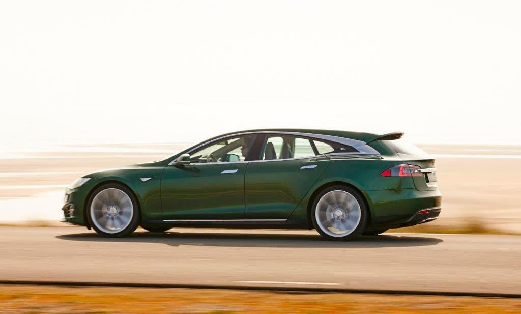 Profil de la Tesla Model S Shooting Brake