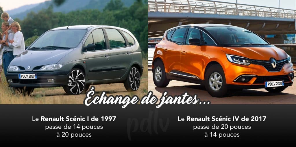 Renault Scénic échange de jantes