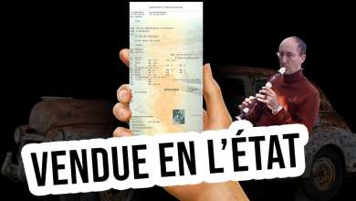 Carte grise vendue en l'état