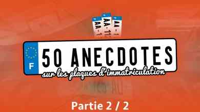 Anecdotes plaques d'immatriculation