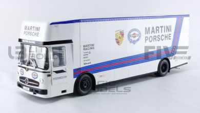 1/18 Mercedes Transporter Porsche Martini