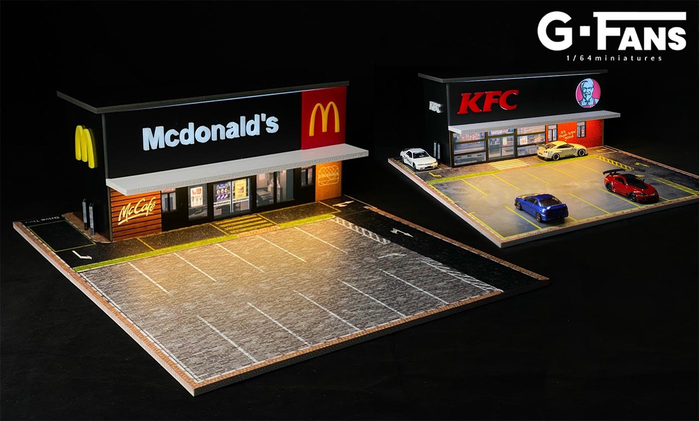 1/64 McDonalds KFC diorama