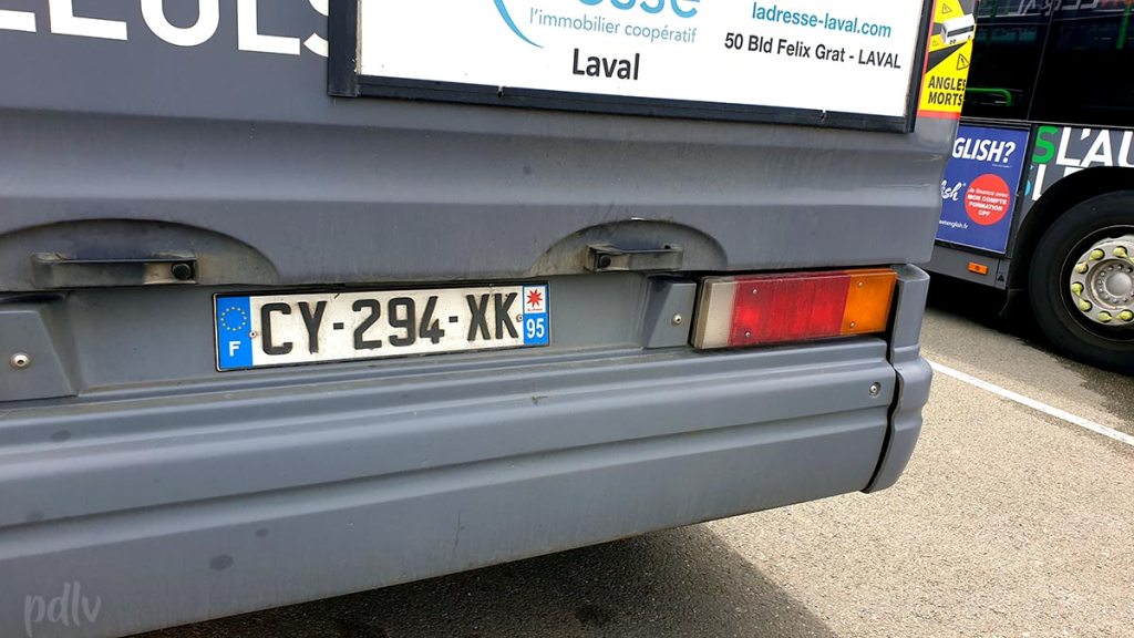 Plaque immatriculation Heuliez GX 317