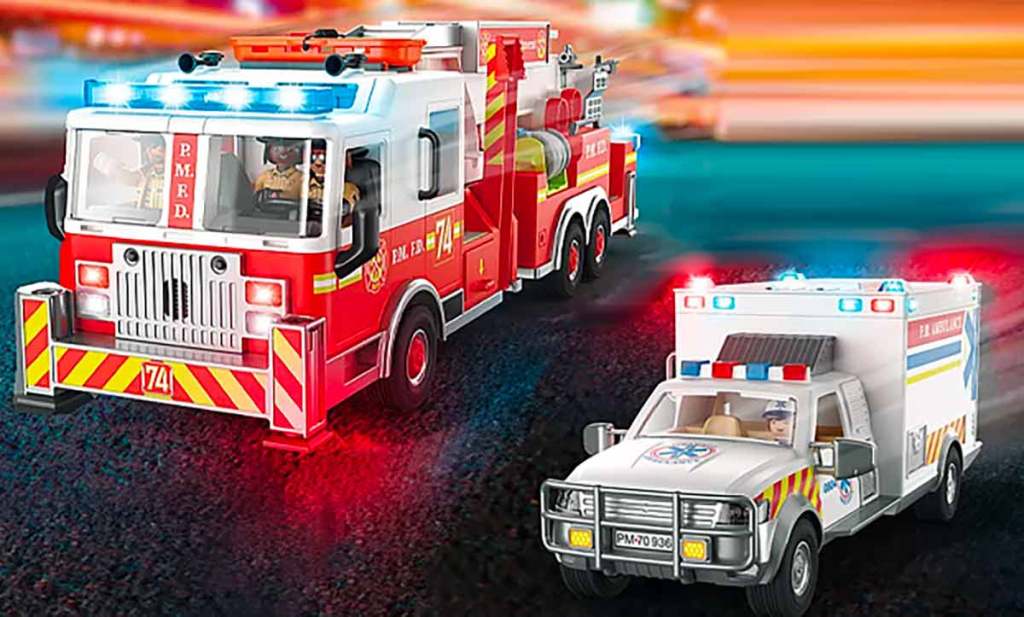 Playmobil sort des véhicules de secours américains