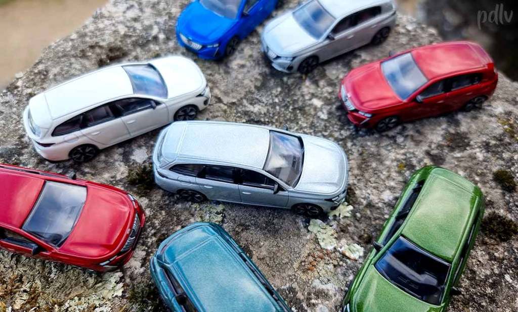 Peugeot 308 miniatures 3 inches 1/64 Norev