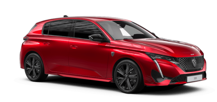 Peugeot 308 couleur rouge Elixir