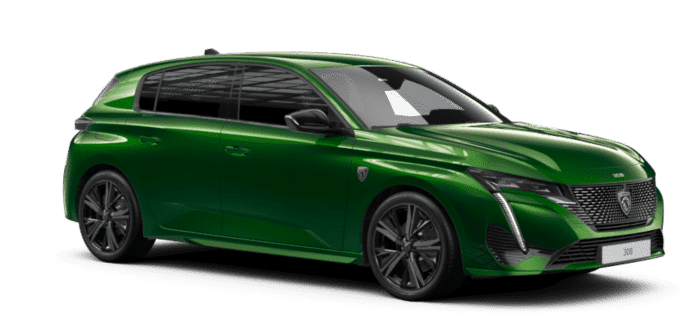 Peugeot 308 couleur vert Olivine