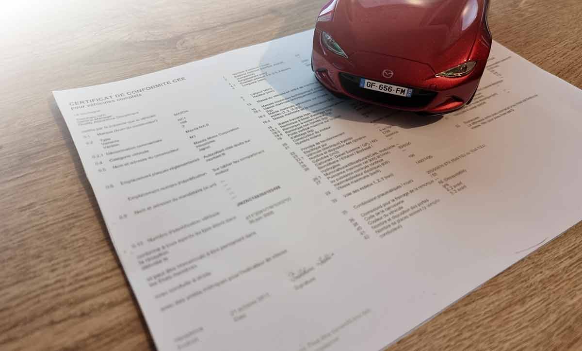 Informations certificat de conformité