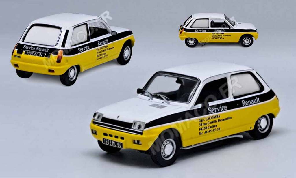 1/43 : Voici la craquante Renault 5 Service Renault d&rsquo;Odeon