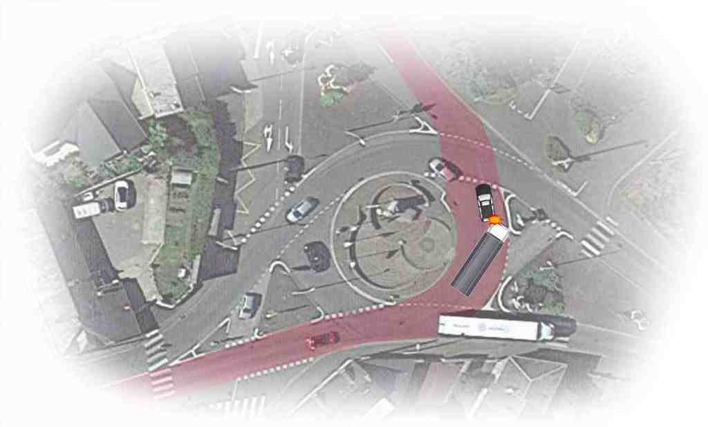 Schéma accident Mayenne Renault Captur camion