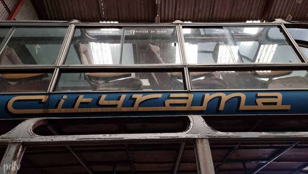 Logo Cityrama peint à la main sur le bus