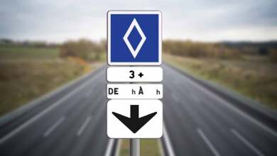 Panneau voie de circulation réservée