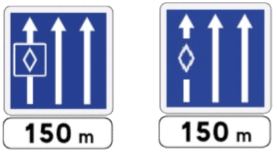 Pré-signalisation voie réservée