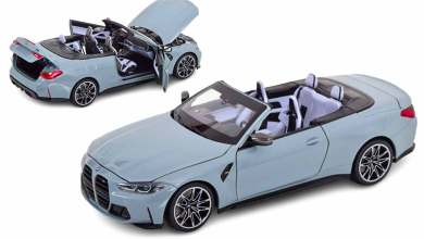 110021032 BMW M4 cabriolet gris métallisé Minichamps 1/18