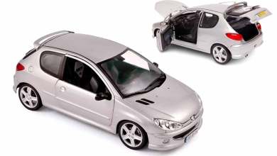Norev 184726 Peugeot 206 RC gris aluminium 1/18