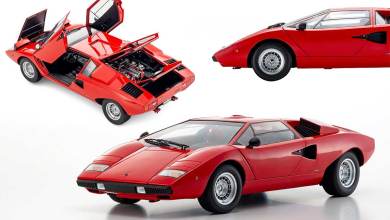 Lamborghini Countach LP400 rouge à l'échelle 1/12 de Kyosho