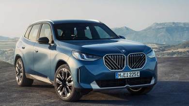 BMW X3 de type G45 de couleur bleu