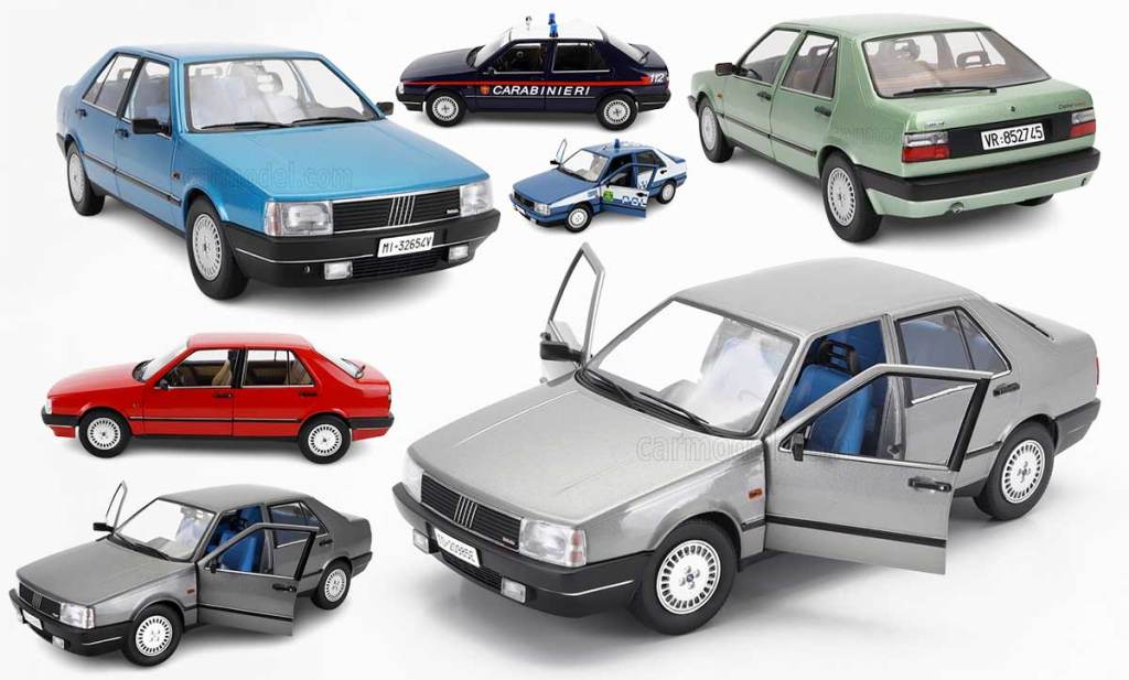 Fiat Croma à l'échelle 1/18 fabriquée par Mitica, disponible en 7 couleurs
