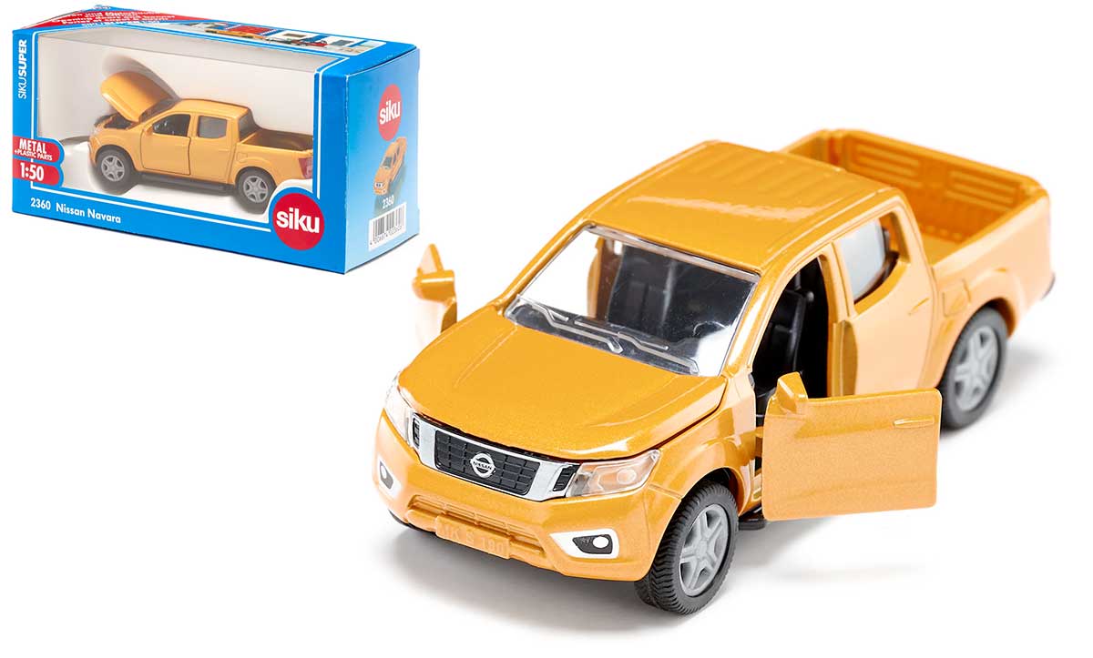 Nissan Navara à l'échelle 1/50 réalisé par Siku, de couleur orange
