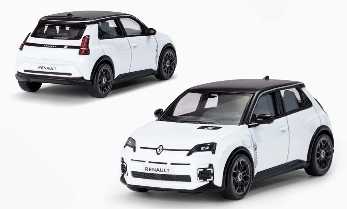 Renault 5 E-Tech Roland Garros à l'échelle 1/43