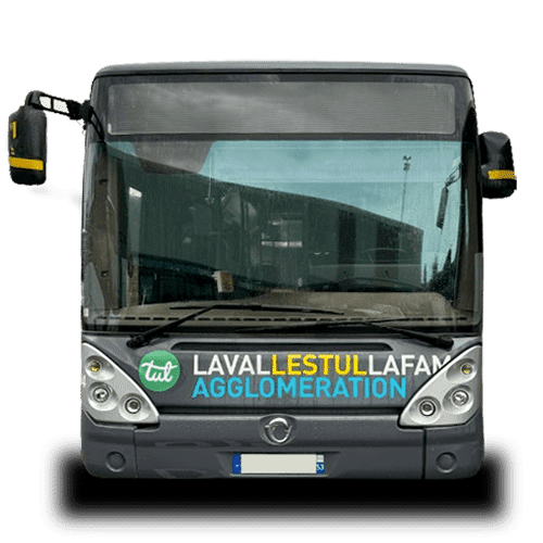 Face avant d'un Irisbus Citelis 12 Diesel du réseau de bus de Laval