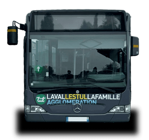 Face avant d'un Mercedes Citaro G Facelift Diesel du réseau de bus de Laval