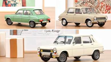 Simca 1100 à l'échelle 1/18 de Norev, proposée en 3 coloris