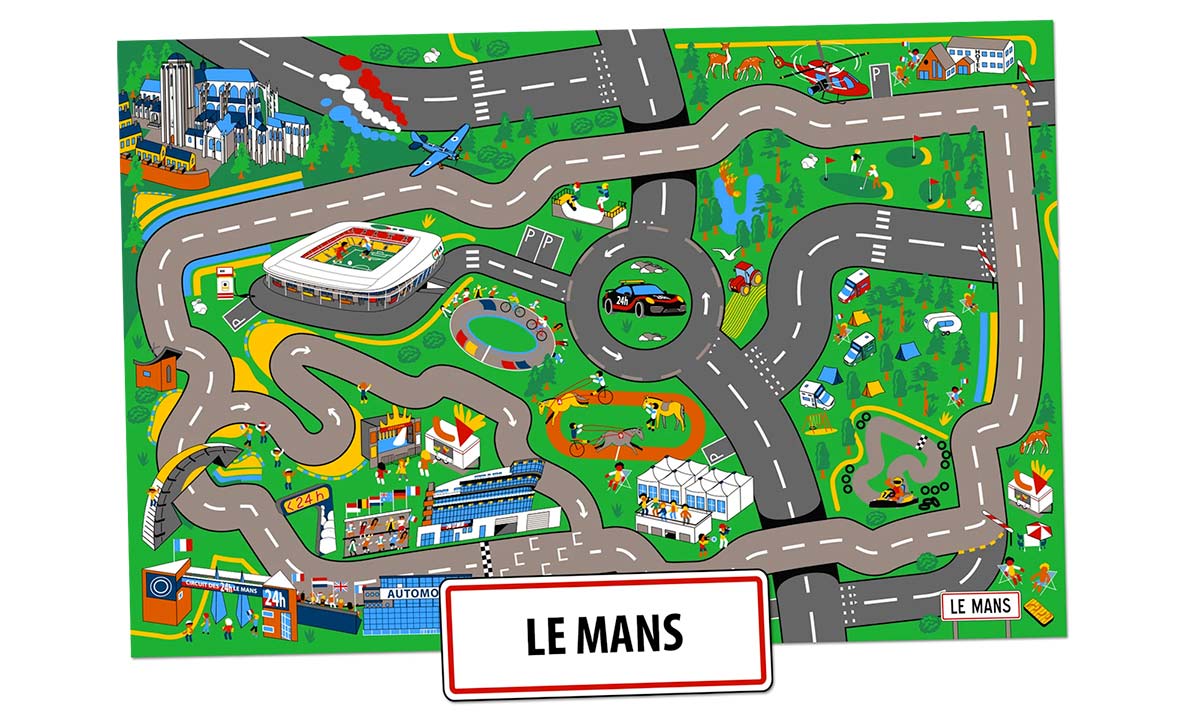 Tapis de jeu voiture Le Mans