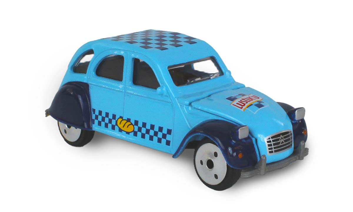 Citroën 2 CV Lustucru de Majorette à l'échelle 1/64