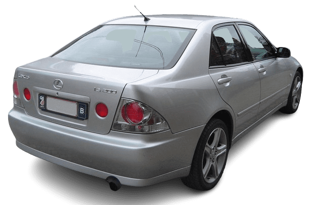 Vue arrière d'une Lexus IS 200 de 1998