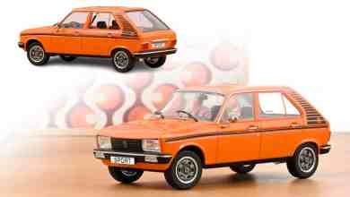 Peugeot 104 SL Sport orange à l'échelle 1/18 du fabricant Norev