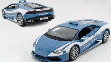 Lamborghini Huracan Polizia à l'échelle 1/18 du fabricant Bburago