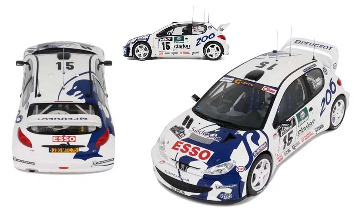 Peugeot 206 WRC réalisée par OttOmobile à l'échelle 1/12