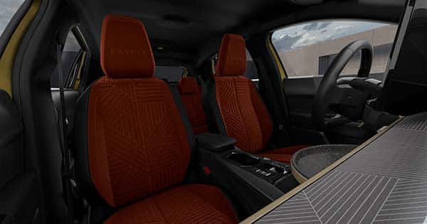 Sellerie Velours Ruggine sur une Lancia Ypsilon