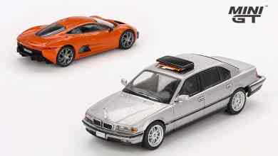 Mini GT BMW Série 7 et Jaguar C-X75 de James Bond au 1/64