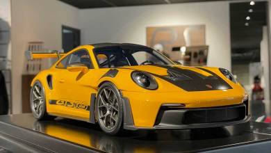 Porsche 911 GT3 RS jaune Signal à l'échelle 1/12