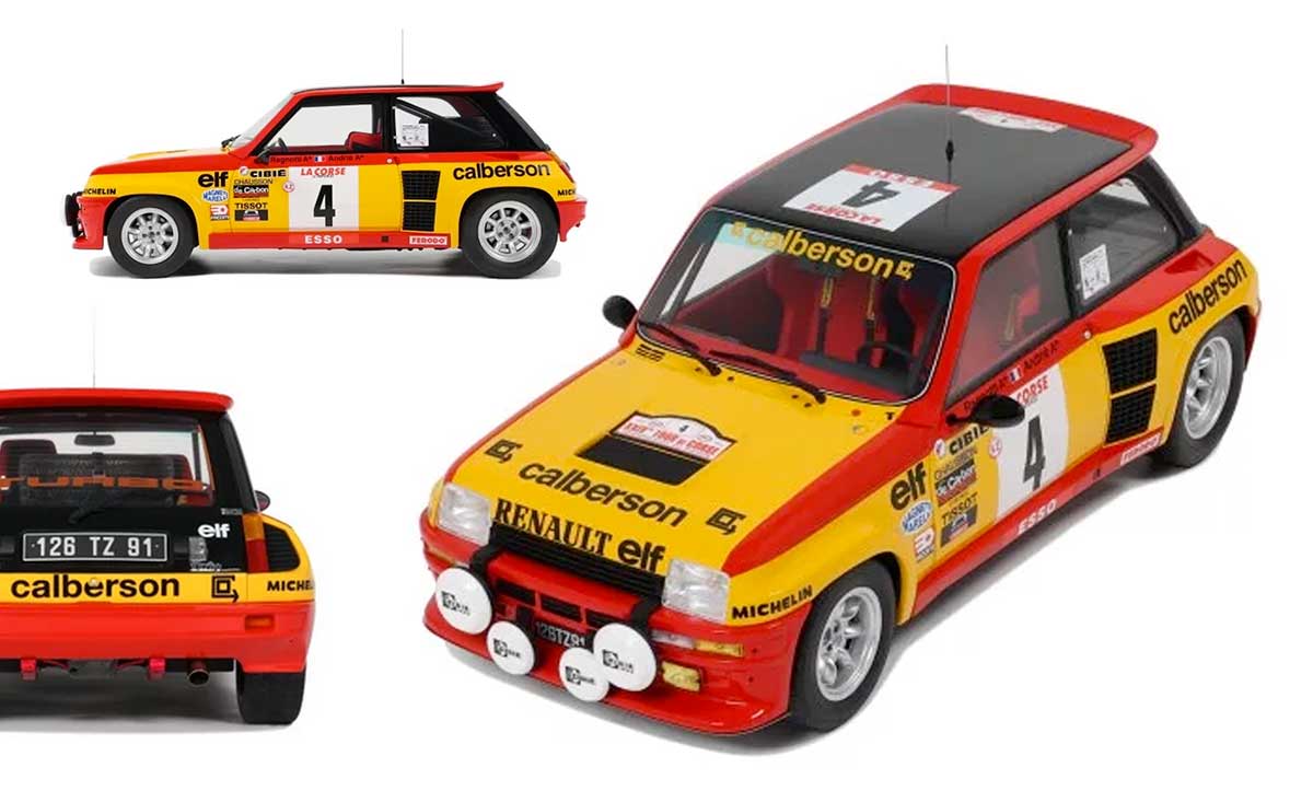 Renault 5 Turbo Groupe 4 du Tour de Corse 1980 miniature à l'échelle 1/12