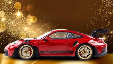 Porsche 911 GT3 RS de Solido à l'échelle 1/18, de couleur rouge