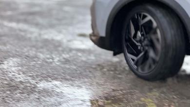 Aquaplaning sur route