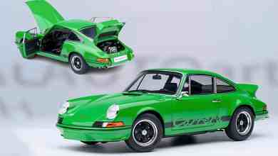 Porsche 911 Carrera RS 2.7 verte du fabricant AUTOart à l'échelle 1/18