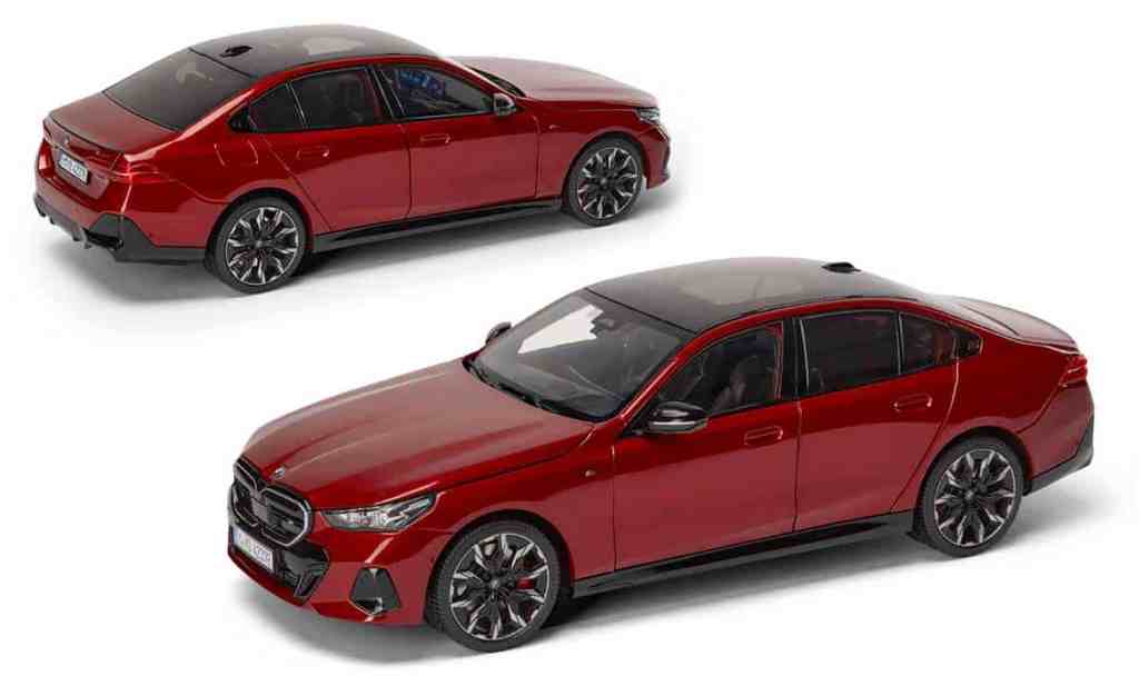 Minichamps sort la BMW i5 en rouge à l&rsquo;échelle 1/18