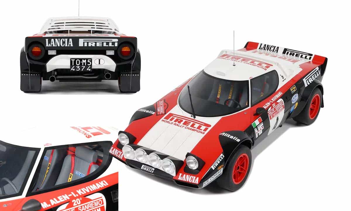 Lancia Stratos du rallye de San Remo en 1978 en miniature 1/12