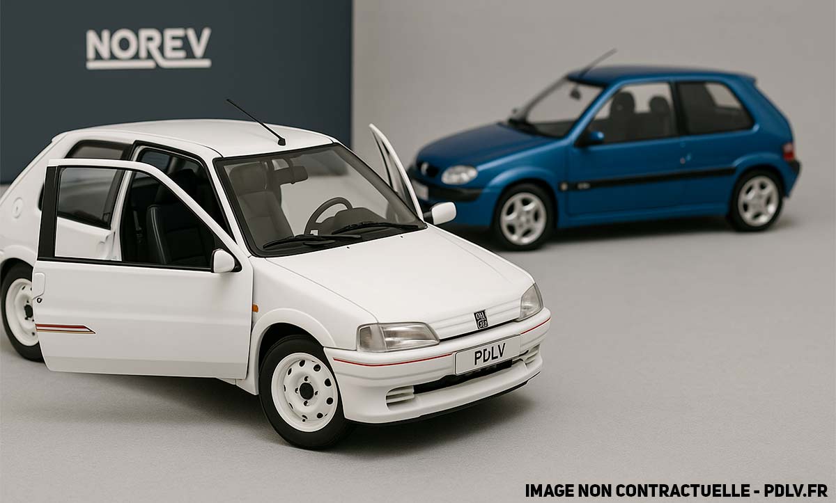 Peugeot 106 Rallye de Norev à l'échelle 1/18