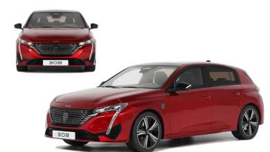 Peugeot 308 GT rouge Elixir d'OttOmobile à l'échelle 1/18