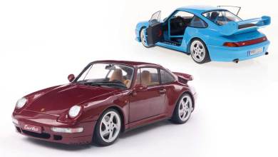 Porsche 911 (993) Turbo rouge à l'échelle 1/18 de Solido