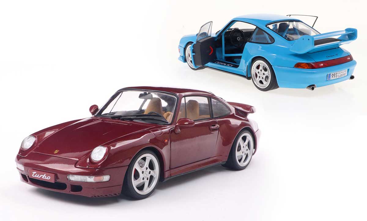 Porsche 911 (993) Turbo rouge à l'échelle 1/18 de Solido
