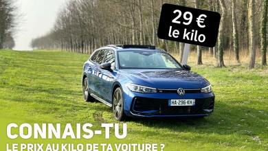 Prix au kilo d'une voiture